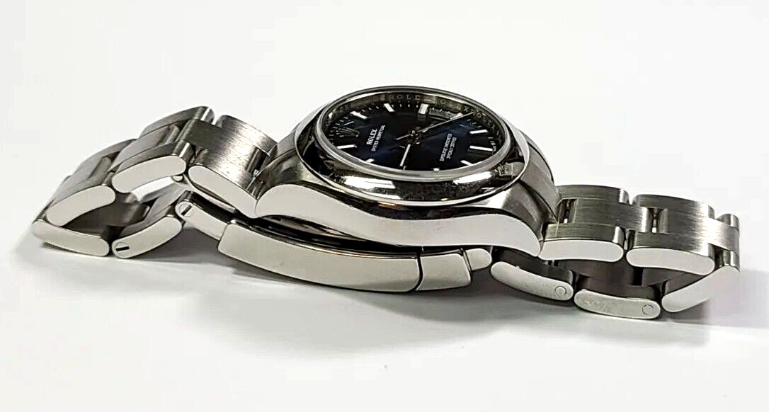 Rolex Oyster Perpetual Stainless Steel Blue Dial 28mm Ladies Watch 276200