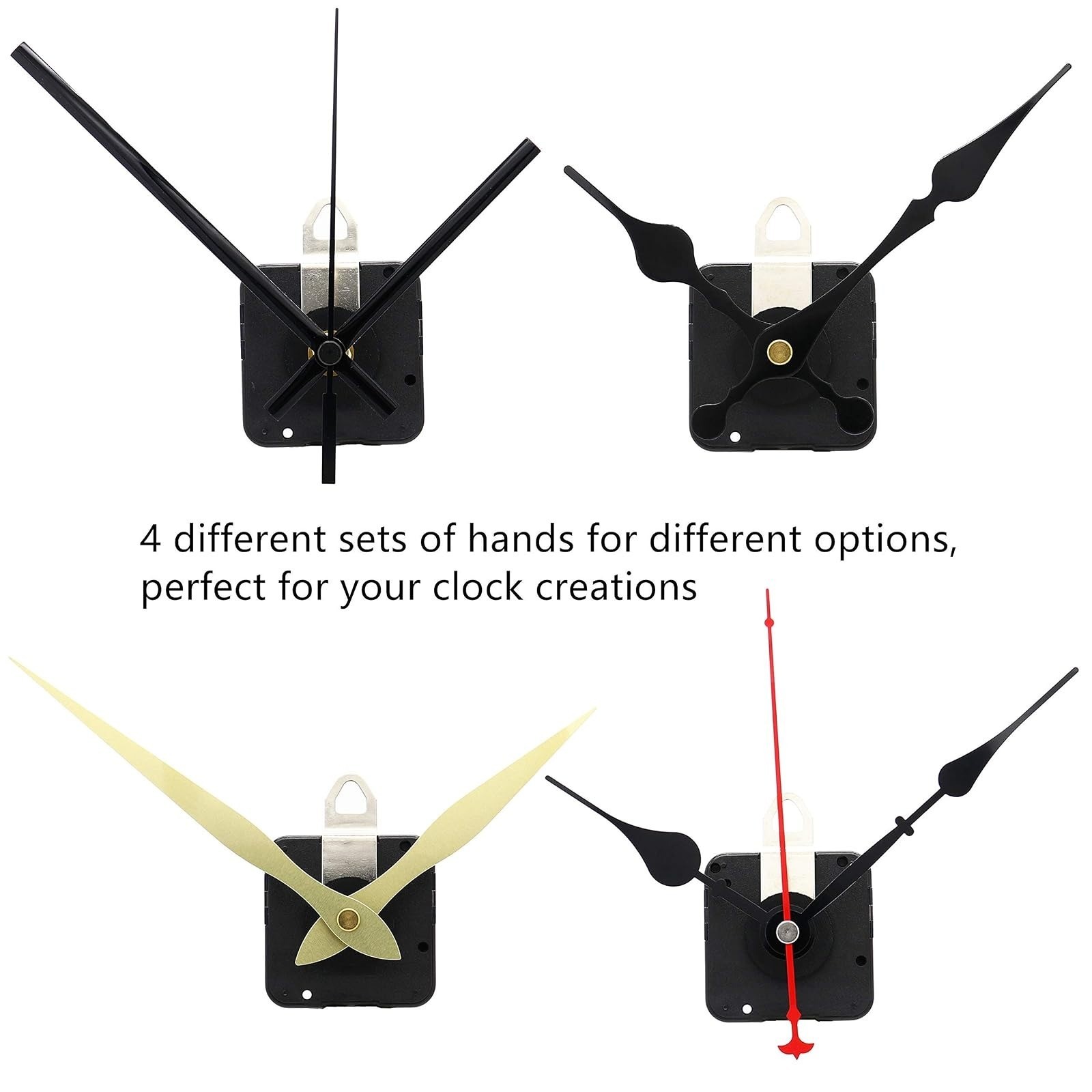 TIKROUND Quartz Clock Movement Mechanism Repair Parts – Black Hands