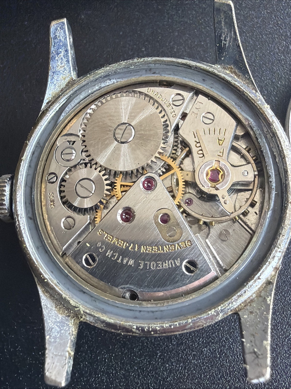 AZ18 VTG Mechanical Wind Aureole Mens 30+mm Watch Repair Sold As Is Conditions**