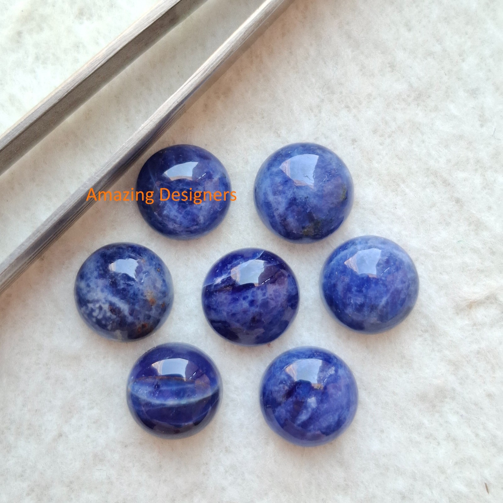 Natural Sodalite Round Cabochon 5mm to 20mm Loose Gemstone