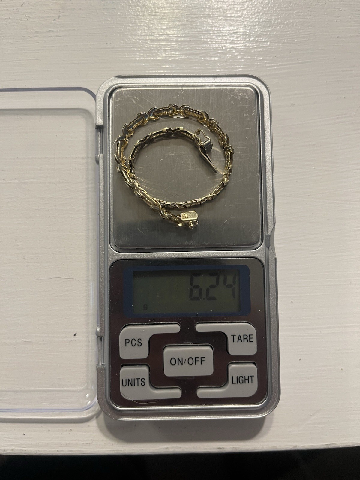 14K Solid Yellow Gold Bracelet REVERSIBLE Shiny Brushed Sides 7.25 In 6.24 Grams