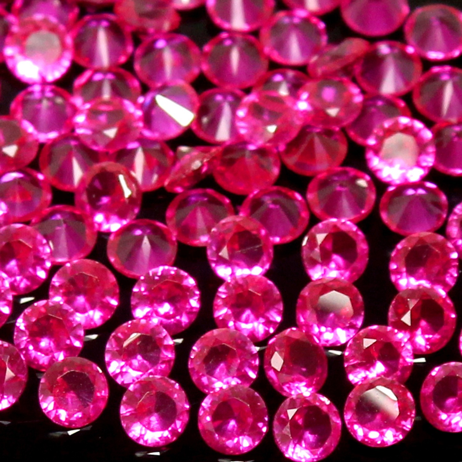 Natural Burma Pigeon Blood Red Ruby 2.50 MM Round Certified Gemstone 50 Pcs Lot