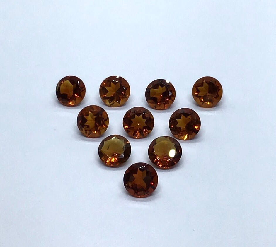 Madeira Citrine Round Cut AAA Natural Loose Gemstone For Making All Type Jewelry