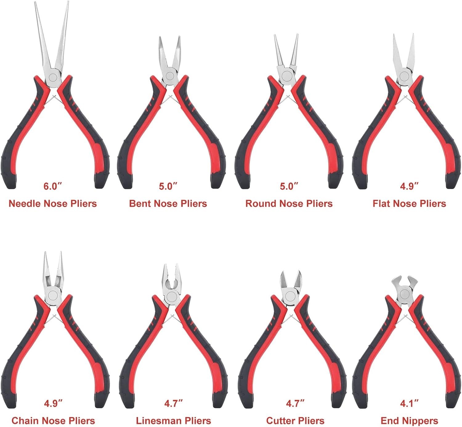 Professional Mini Wire Plier Kit in Wood Base