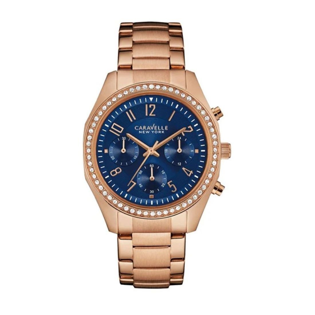 Bulova Caravelle New York Women’s Blue Dial Quartz Chronograph Watch 44L196