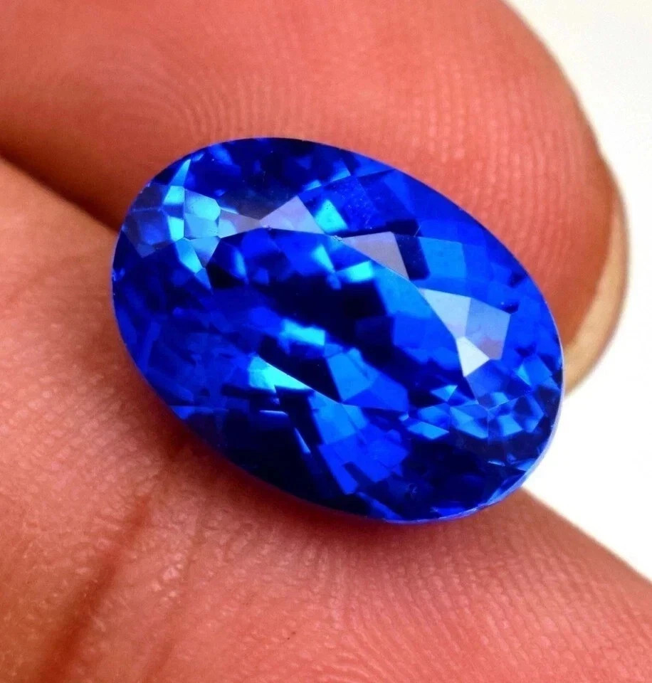 12+ Ct Natural Ceylon Blue Kashmiri Sapphire Unheated Oval Cut Loose Gemstone