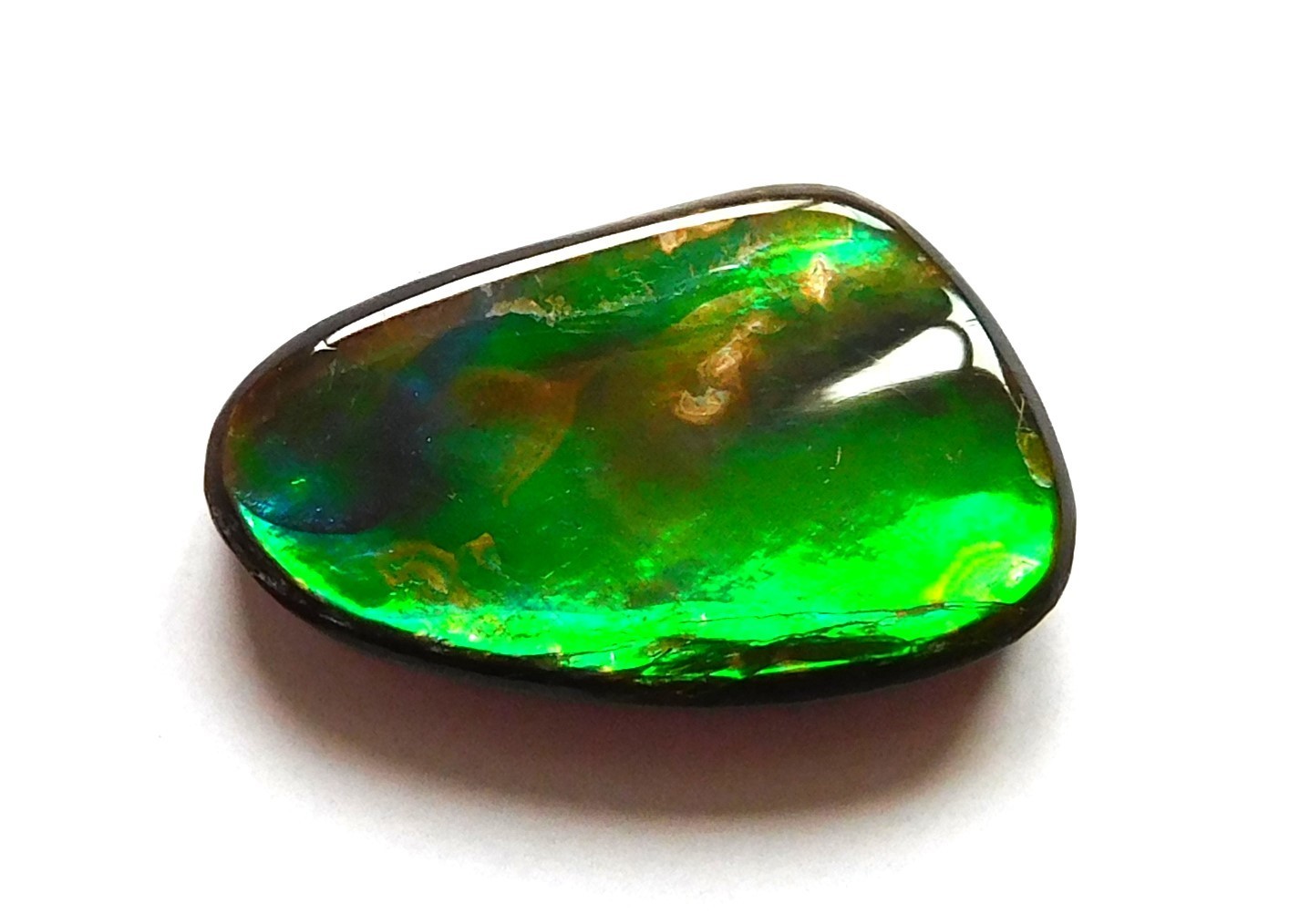 10.95 Ct Natural Canadian Ammolite Cabochon Loose Gemstone 19.9X12.3X4.6MM JK108