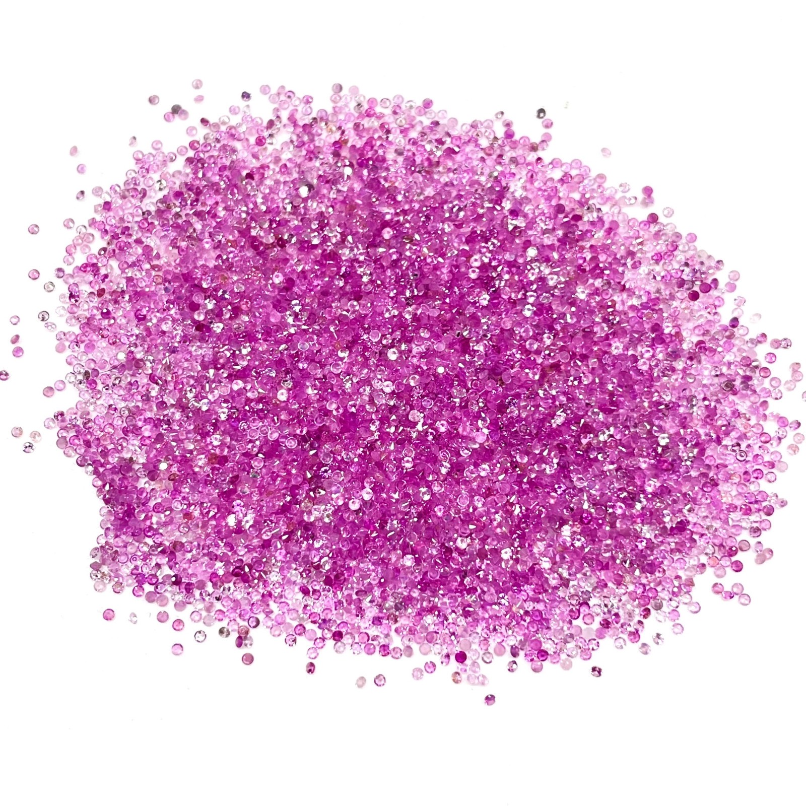 100 Pcs Natural Ceylon Pink Sapphire 1mm Round Cut Loose Gemstones Wholesale Lot