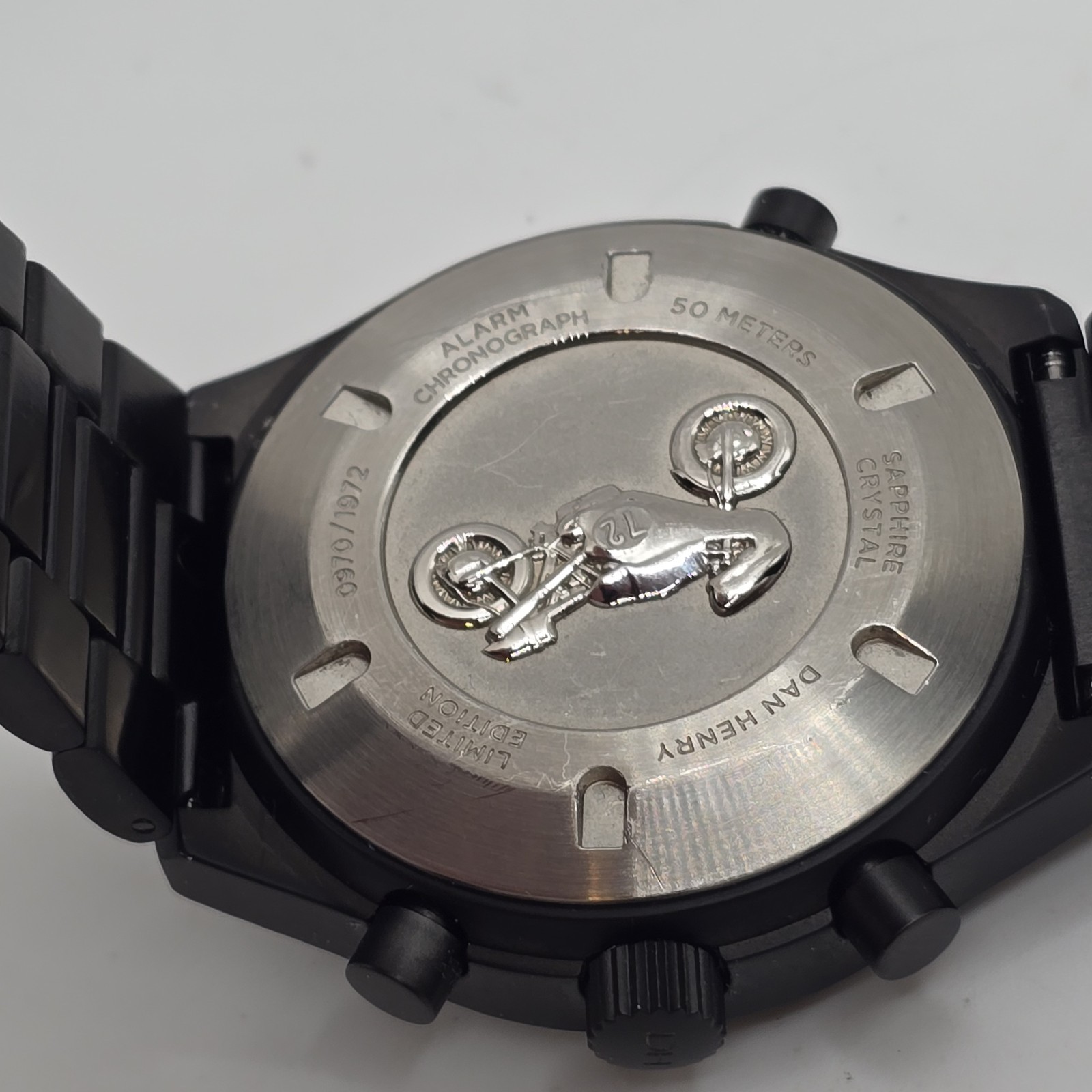 Dan Henry 1972 Maverick Alarm Chronograph Quartz Watch Black 41mm