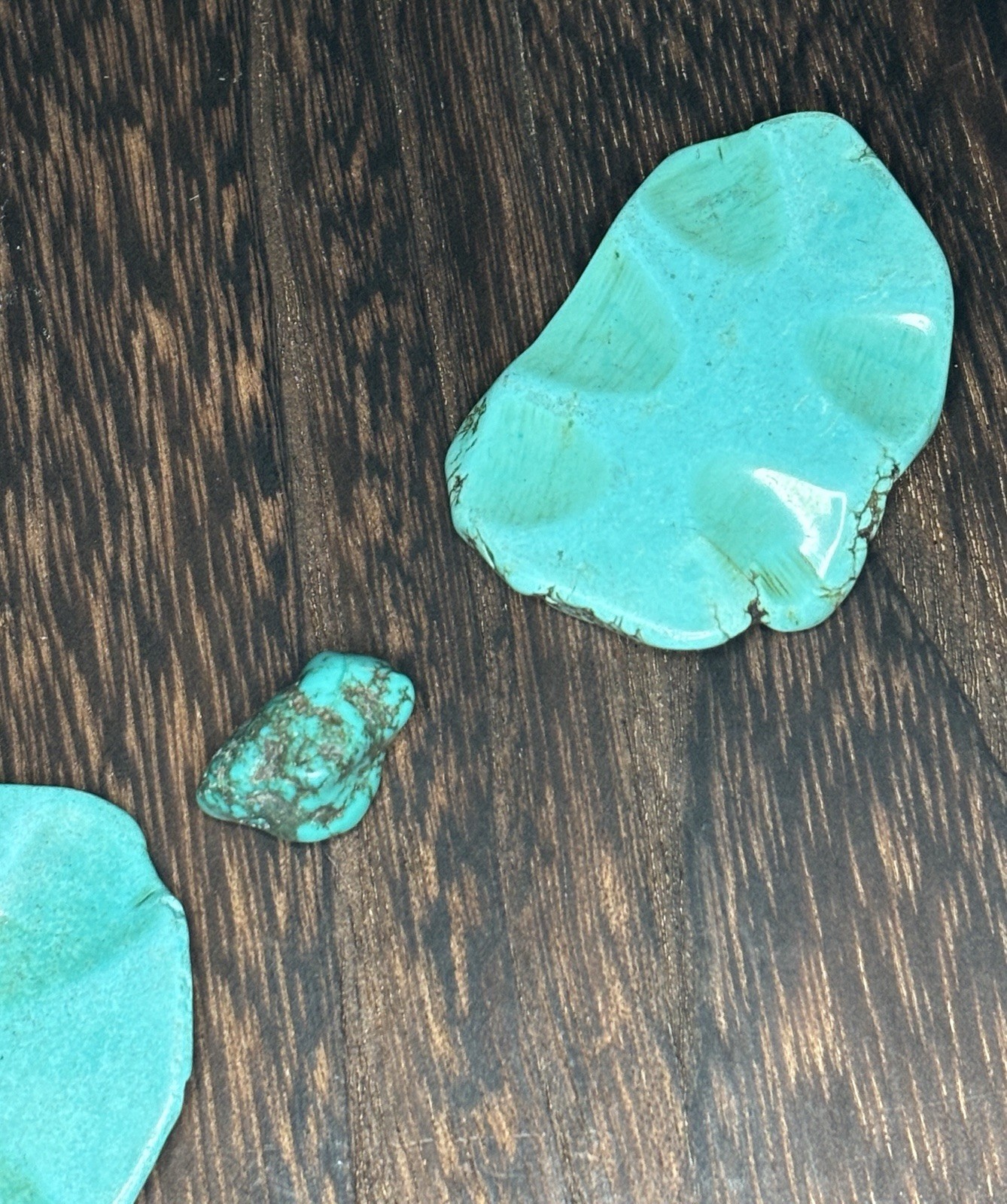 Kingman Turquoise Side-Drilled Focal Stabilized Slabs 54 Grams