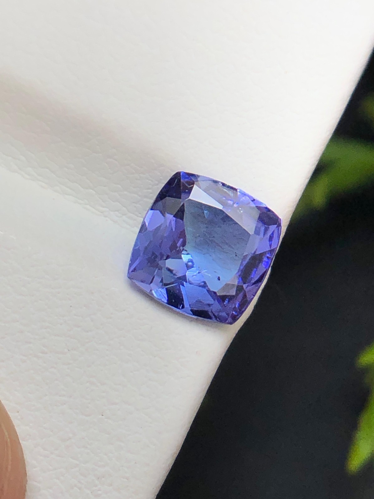 Natural Blue Purple Zoisite Tanzanite 1.25 Ct Cushion Cut Loose Gemstone