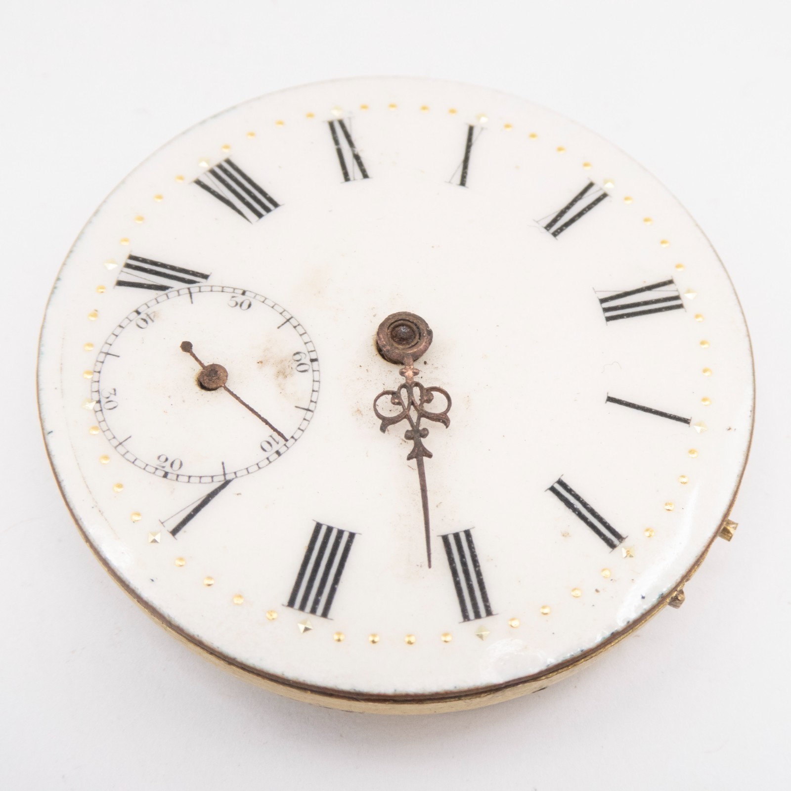 Unsigned Swiss 40.6 x 10.2 mm Antique Pocket Watch Movement