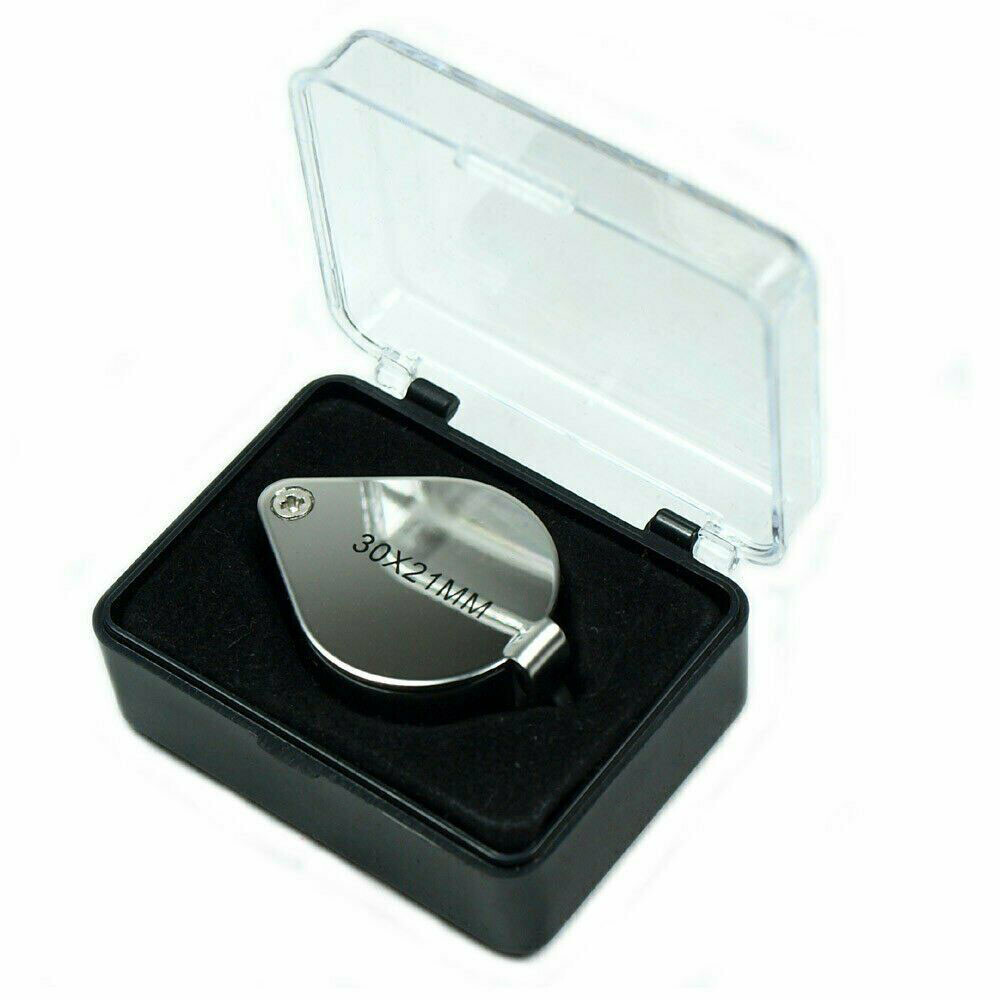 Two jeweler Loupes 10x-20x Triplet-30x21mm Magnifying Glass with storage cases