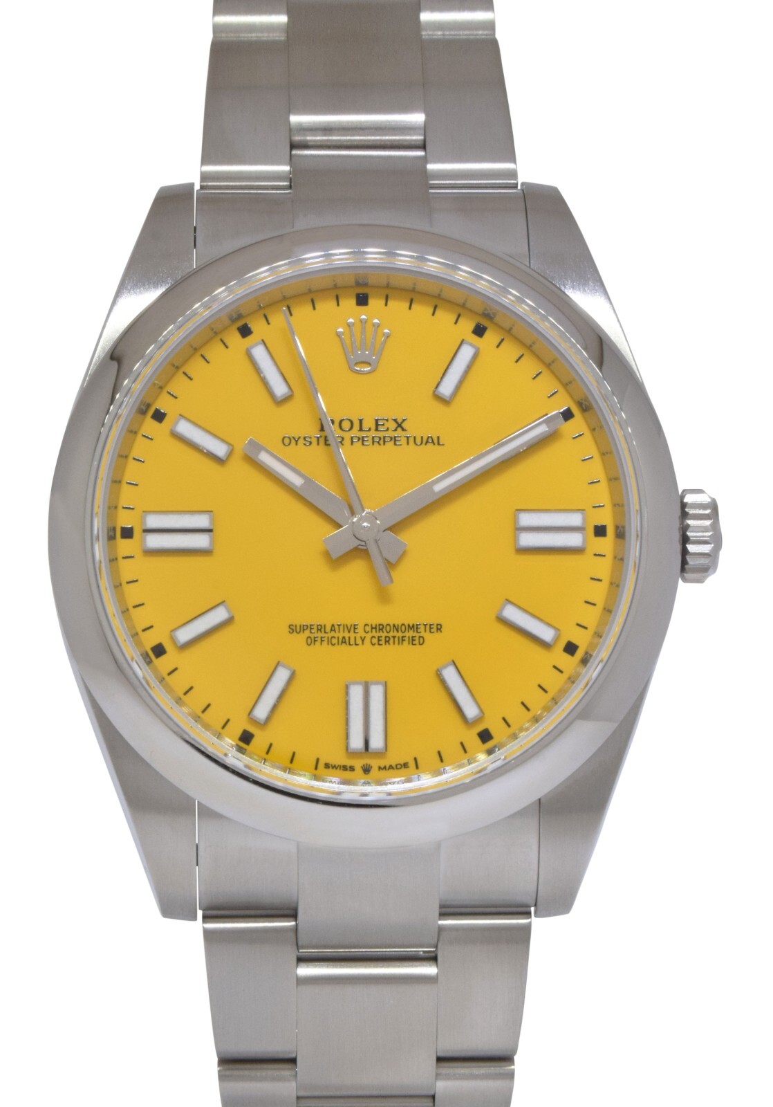 NOS Rolex Oyster Perpetual 41 Steel Yellow Dial Mens Watch Box/Papers ’20 124300