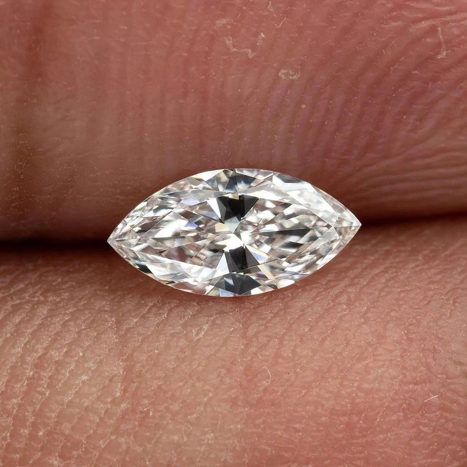4.1 Carat Lab-Grown Marquise CVD Diamond FL D Color Certified Gem 6JGL