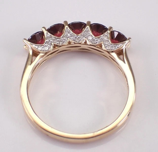 2Ct Round Cut Lab-Created Garnet Engagement Wedding Ring 14k Yellow Gold Plated