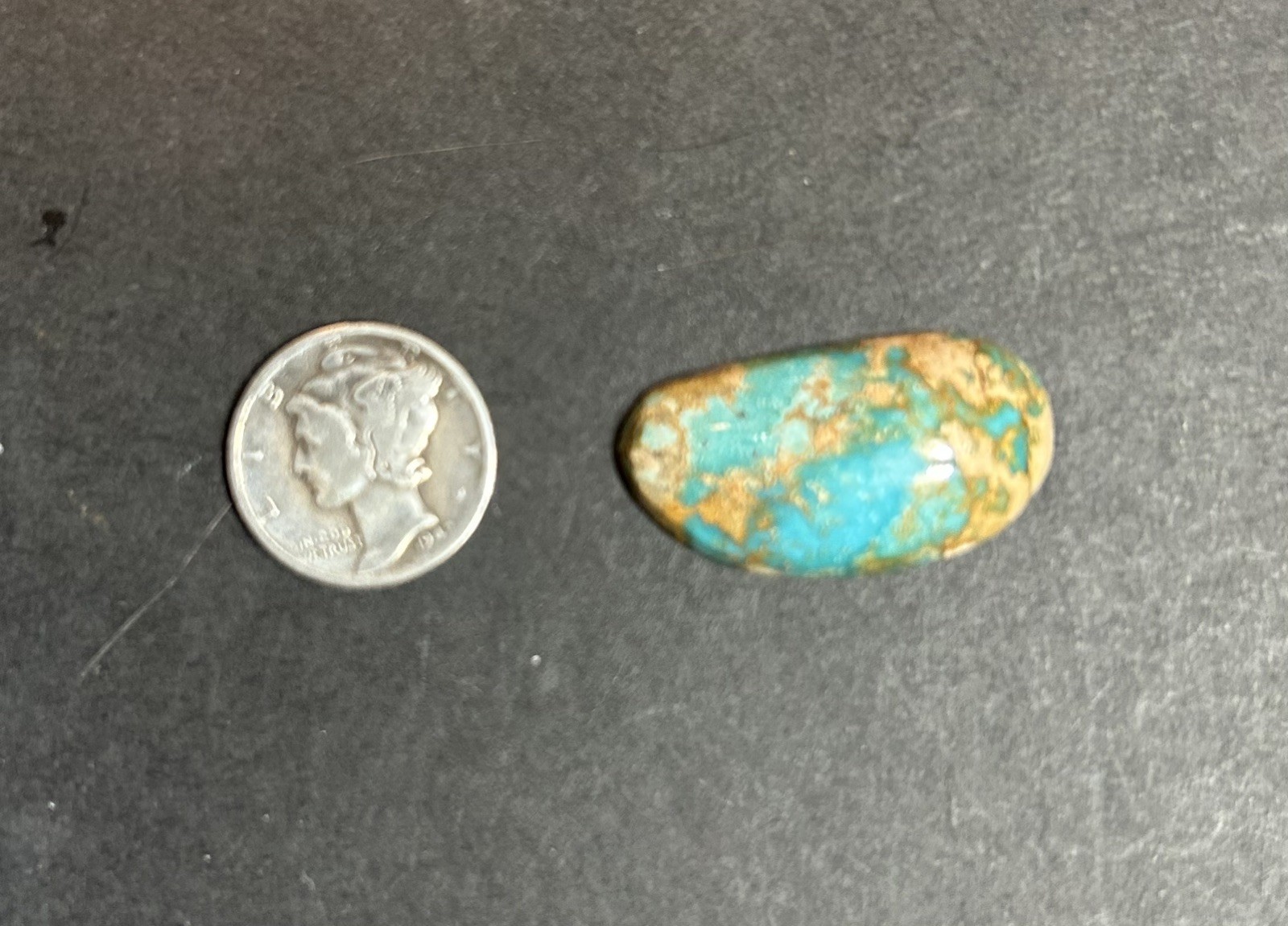Royston Turquoise Cabochon, 14.9 carats, one (1), ships from Arizona