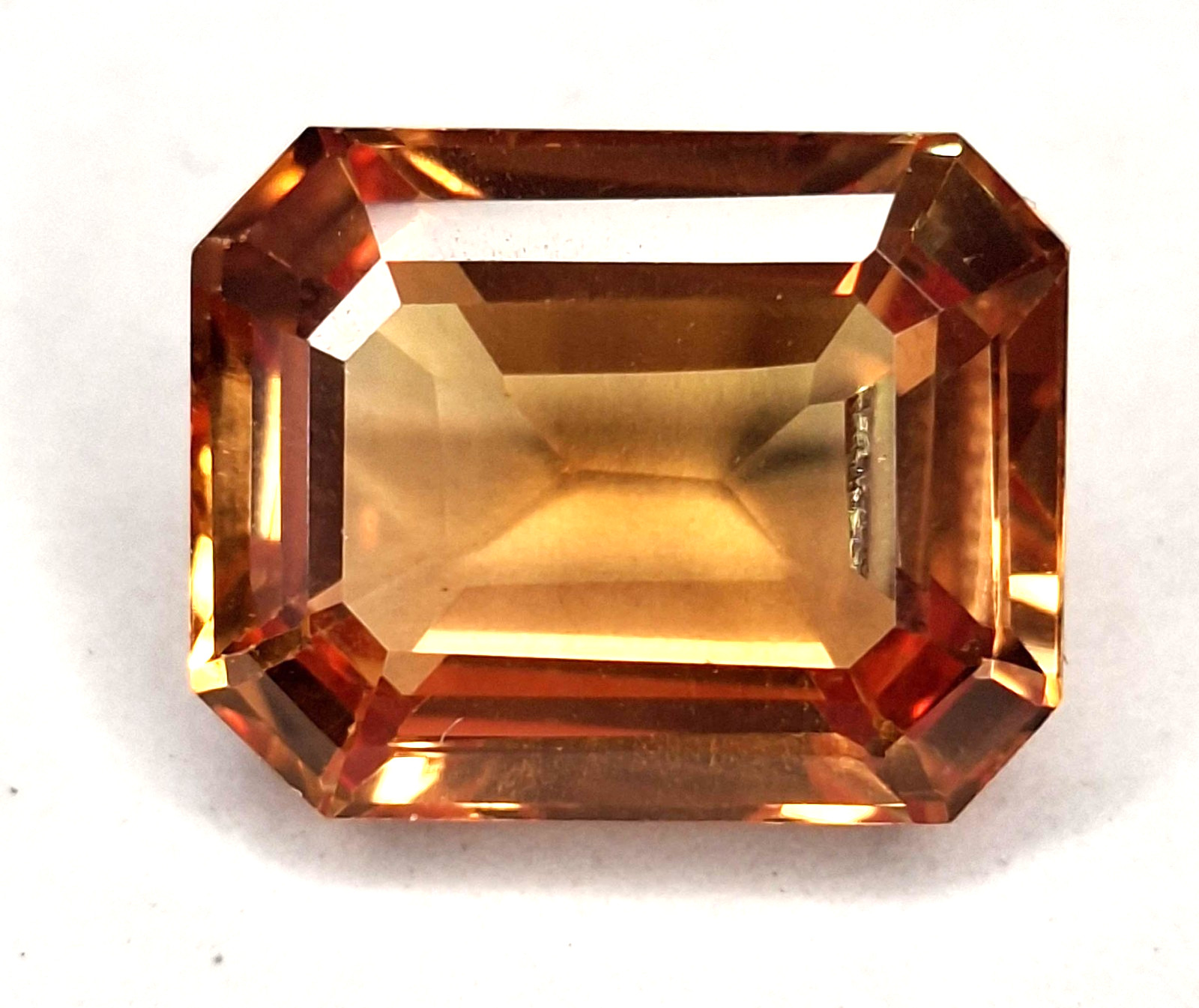 Padparadscha Sapphire Emerald Cut 11-13 Ct Certified Loose Gemstone RK773