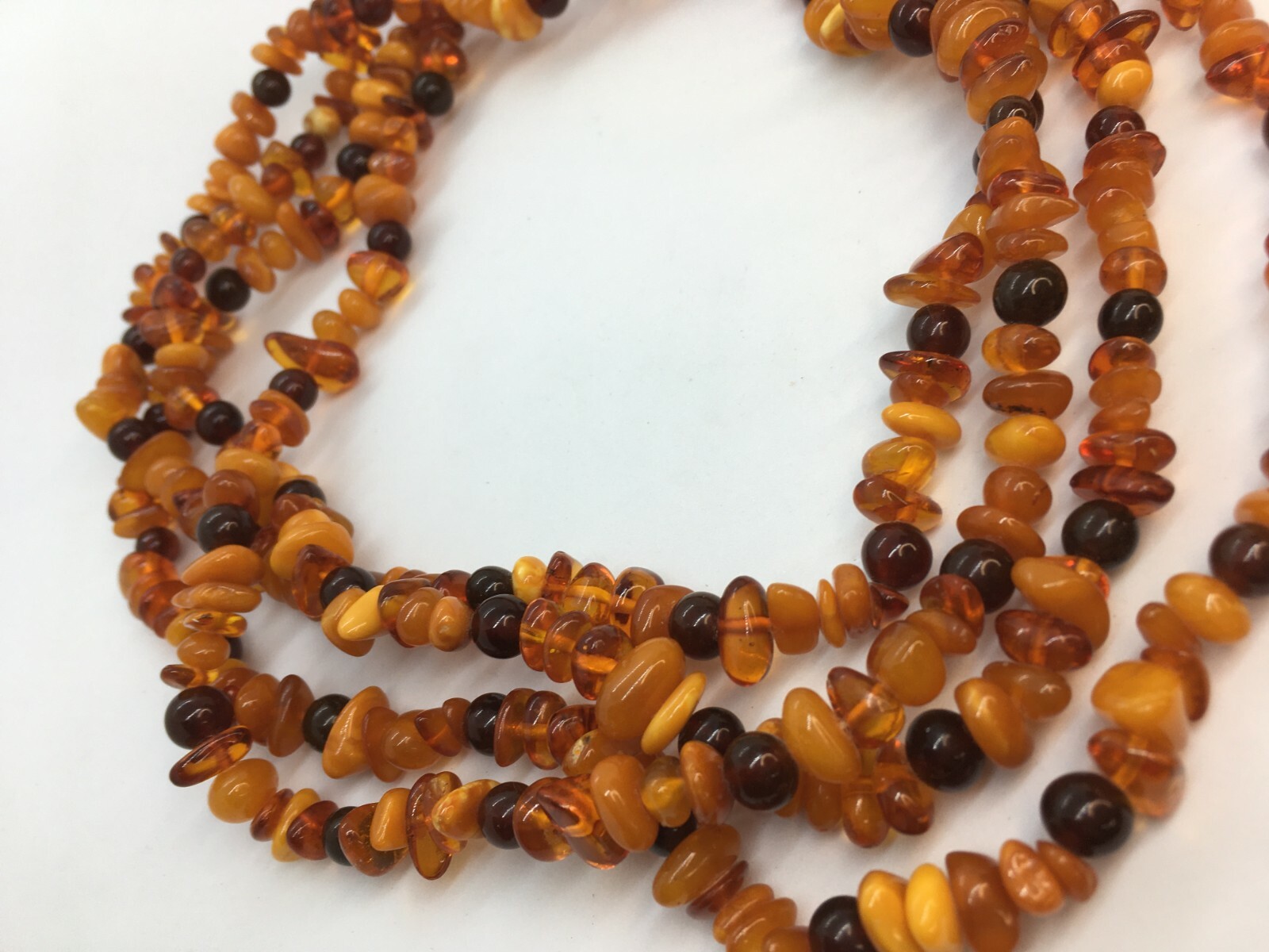 Vintage Genuine Baltic Butterscotch Amber Necklace 84″ SUPER Long Necklace 114g