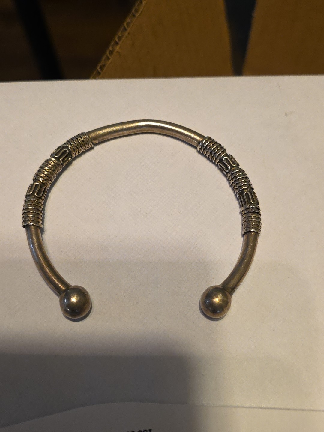 Vintage Sterling Silver Cuff Bracelet. Stamped But Can Not Read Marker Mark.