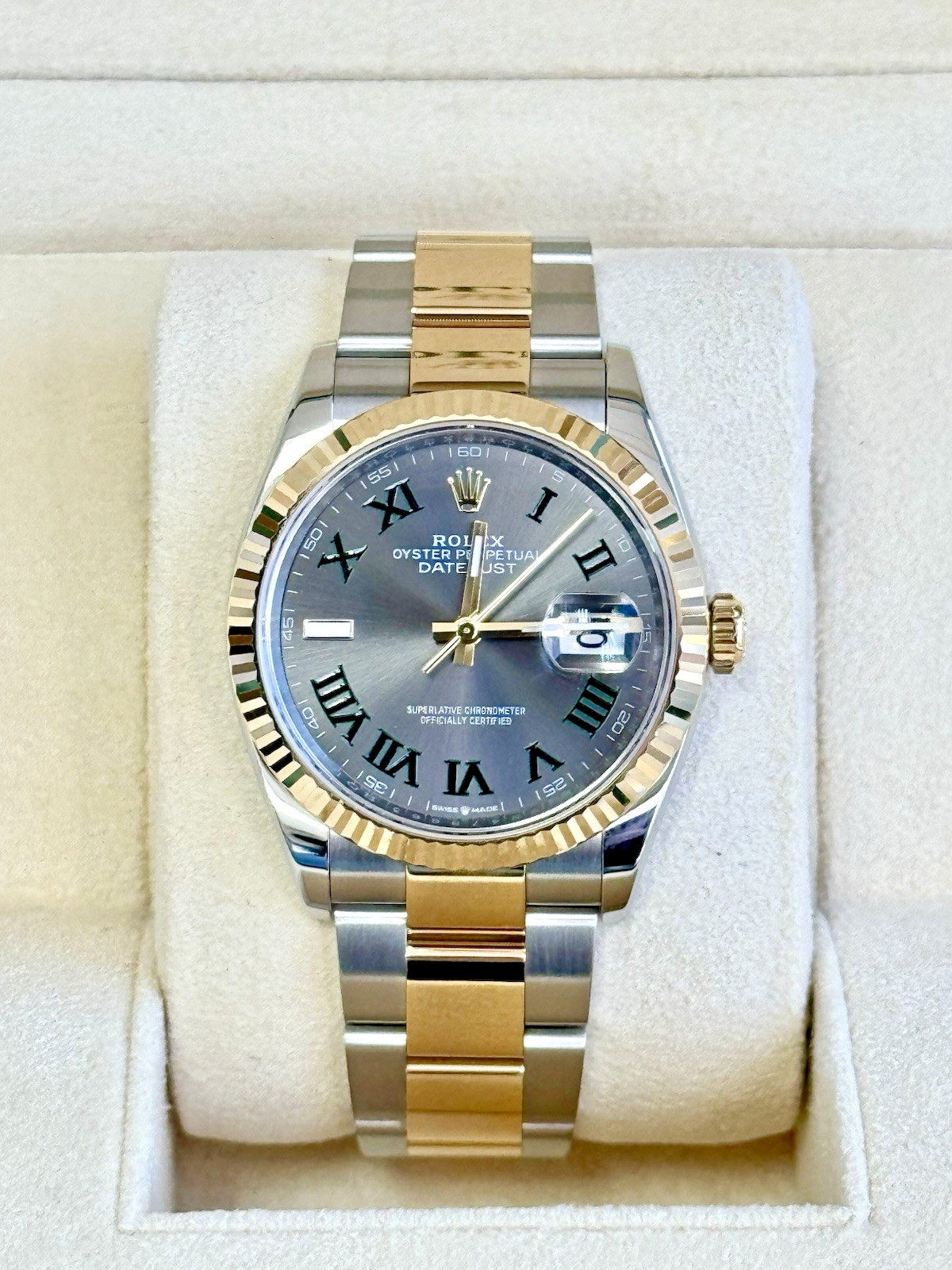 Rolex Datejust 36 126233 Wimbledon Dial Steel Gold Jubilee Box Papers 2024