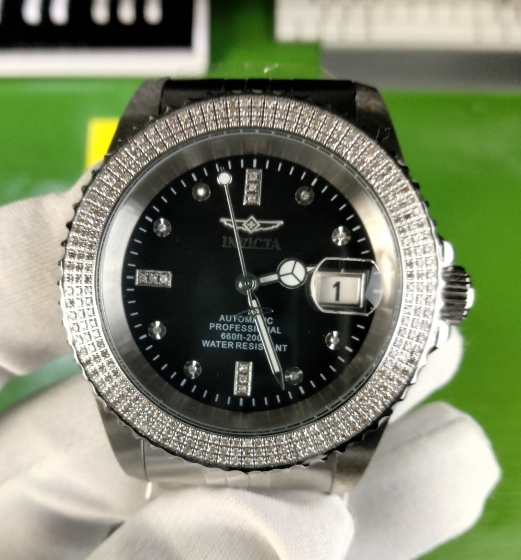 Invicta Pro Diver 38291 Diamond Automatic Watch 42 mm Steel 287 Diamonds WR 200M