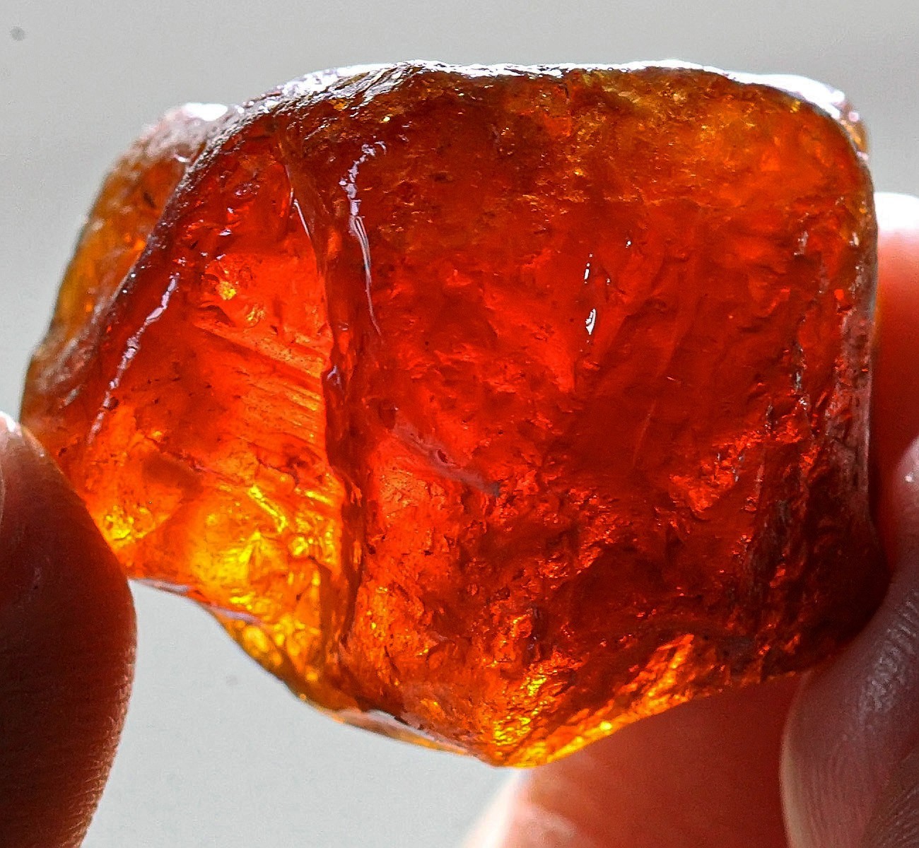 108Ct Natural Spessartine Orange Garnet Facet Rough Specimen Nigeria YFDA7
