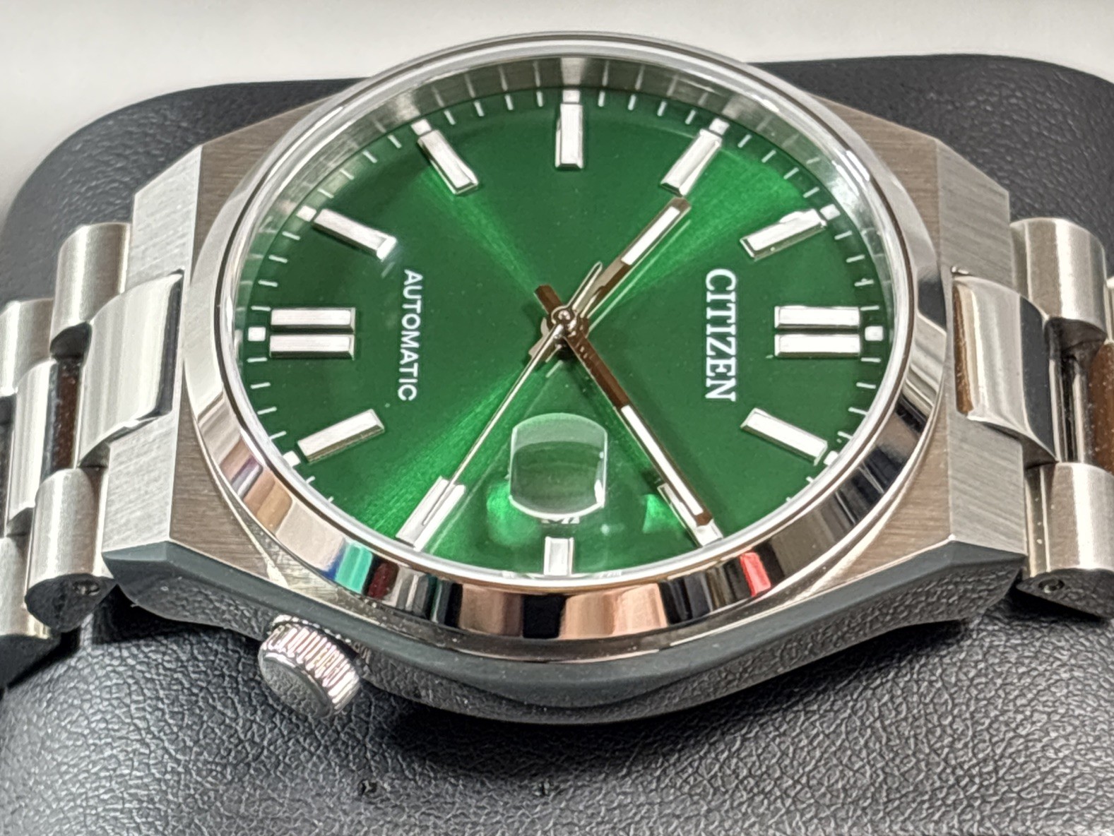 Citizen Men’s Tsuyosa Wristwatch Stainless Steel Emerald Green Dial 8210-S126967
