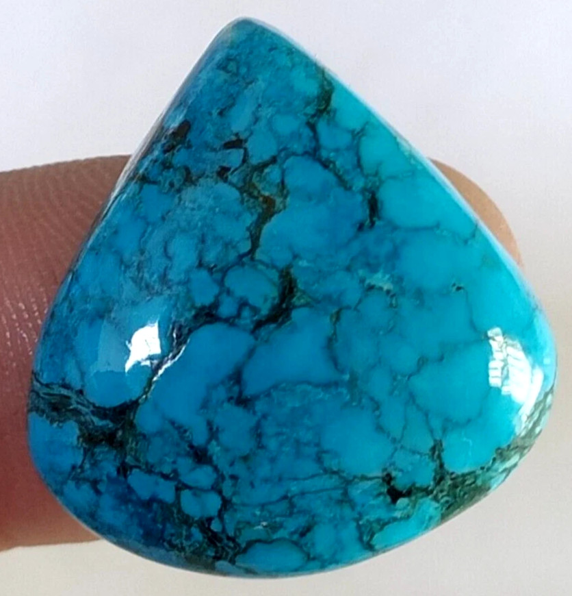 AAA+ Natural Blue Turquoise 32.10 Ct. Pear Cut Loose Gemstone Gift for Birthday