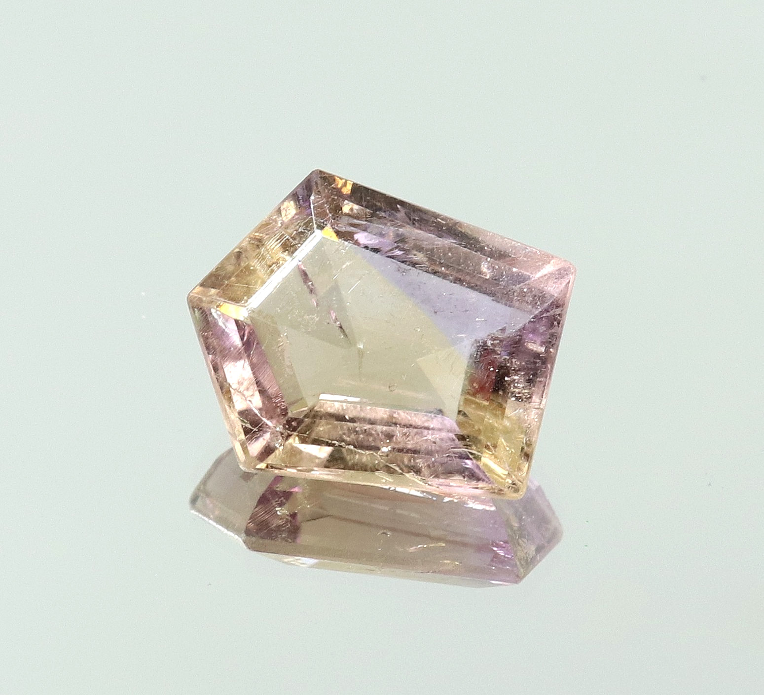 Natural Bolivia Ametrine Bi-Color 5.45 Ct Untreated Certified Loose Gemstone