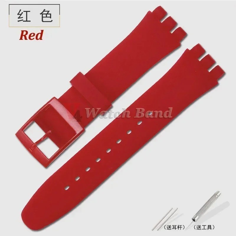 Wrist Watch Band Strap For Swatch 16mm 17mm 19mm 20mm Rubber Silicone Watchband.