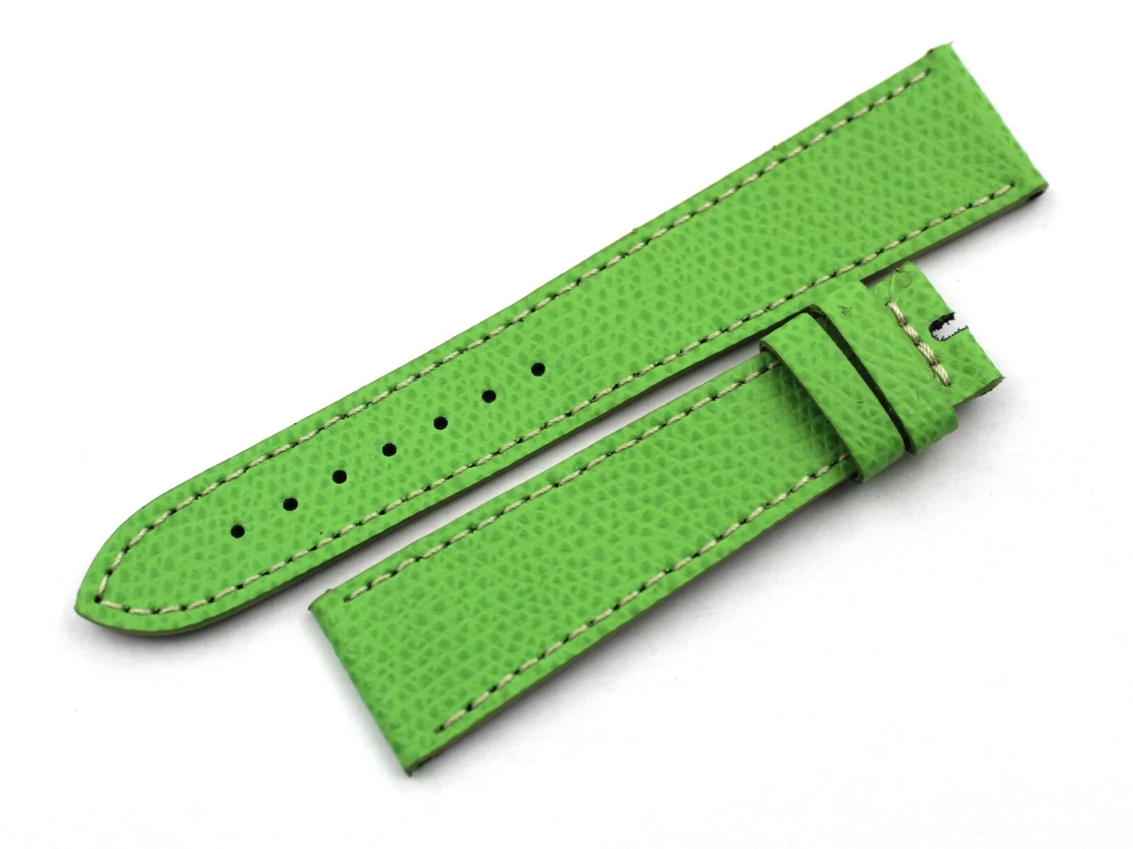 Neon Green Hammered Leather Watch Strap Various Sizes Handcrafted New