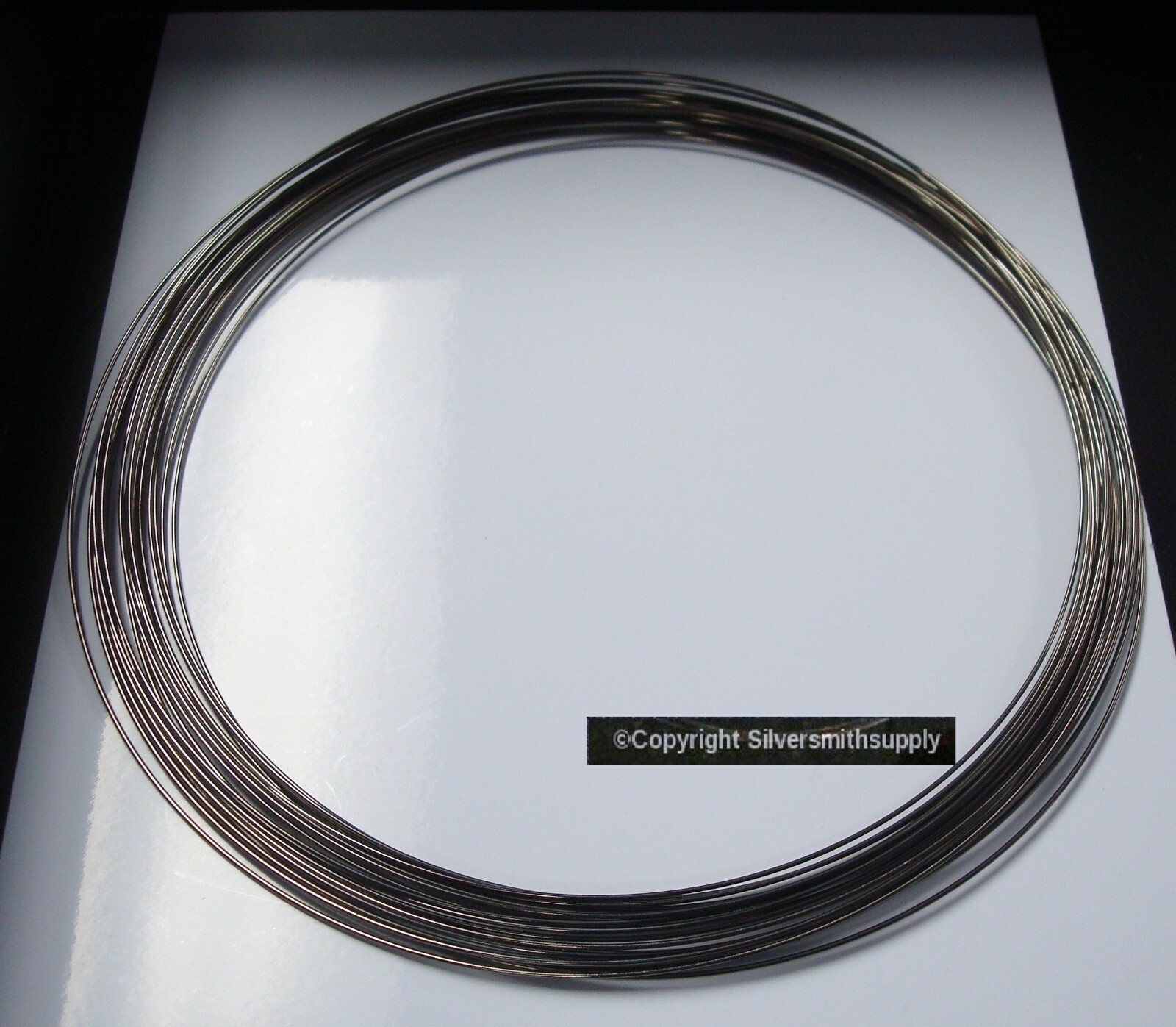 20 Memory wire 4.5 in loops 22ga 115mm BLACK plated necklace wire loops MW005