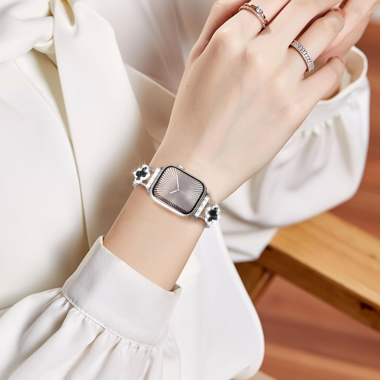 Leather Band Compatible with Apple Watch Bands for Women 42Mm 44Mm 45Mm 46Mm 49M