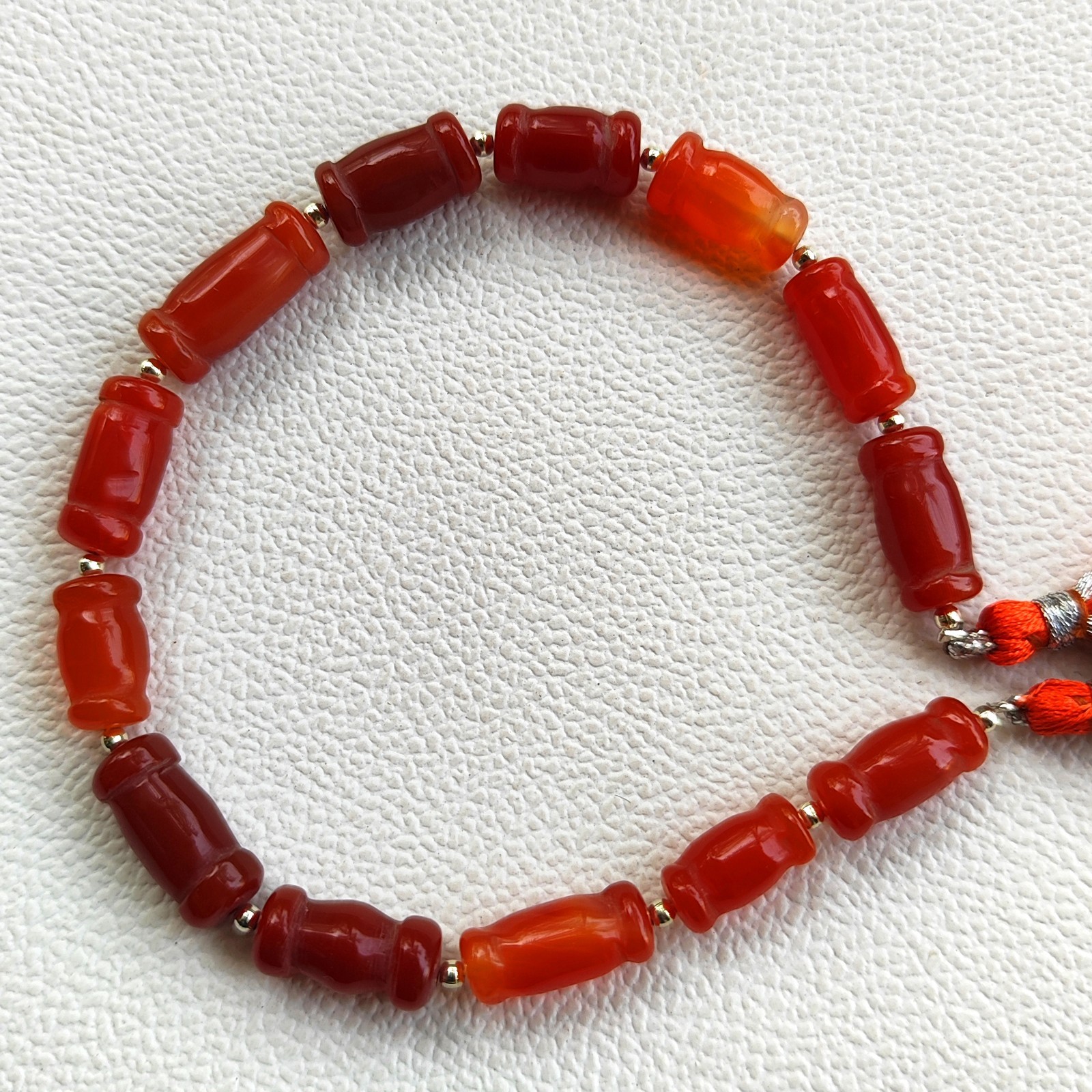 Natural Carnelian Carved Nugget Beads 14-16mm 9″ Strand Orange Gemstone Beads