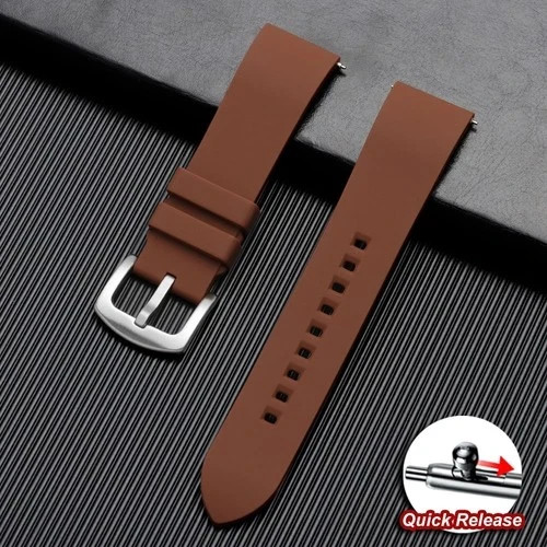 Universal Silicone Watch Band 18mm 20mm 22mm 24mm Quick Release Rubber Strap