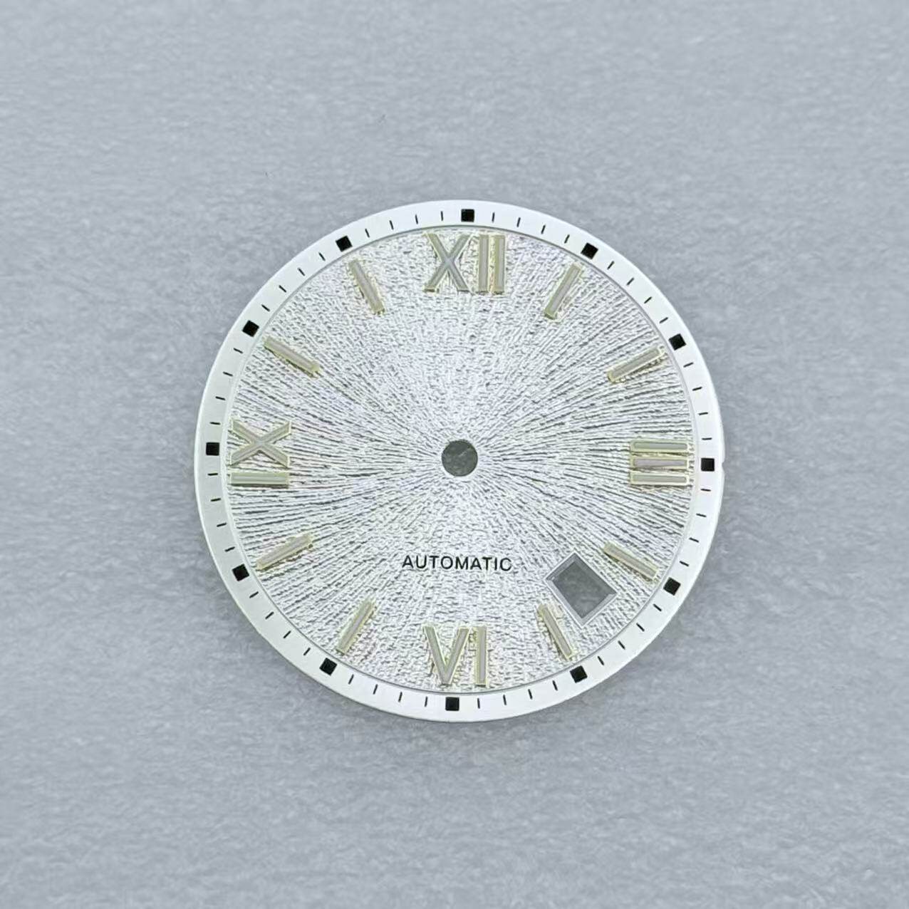 31.8mm Black Purple Watch Dial No Lume Fit NH35/36 Movements Watch Accessories