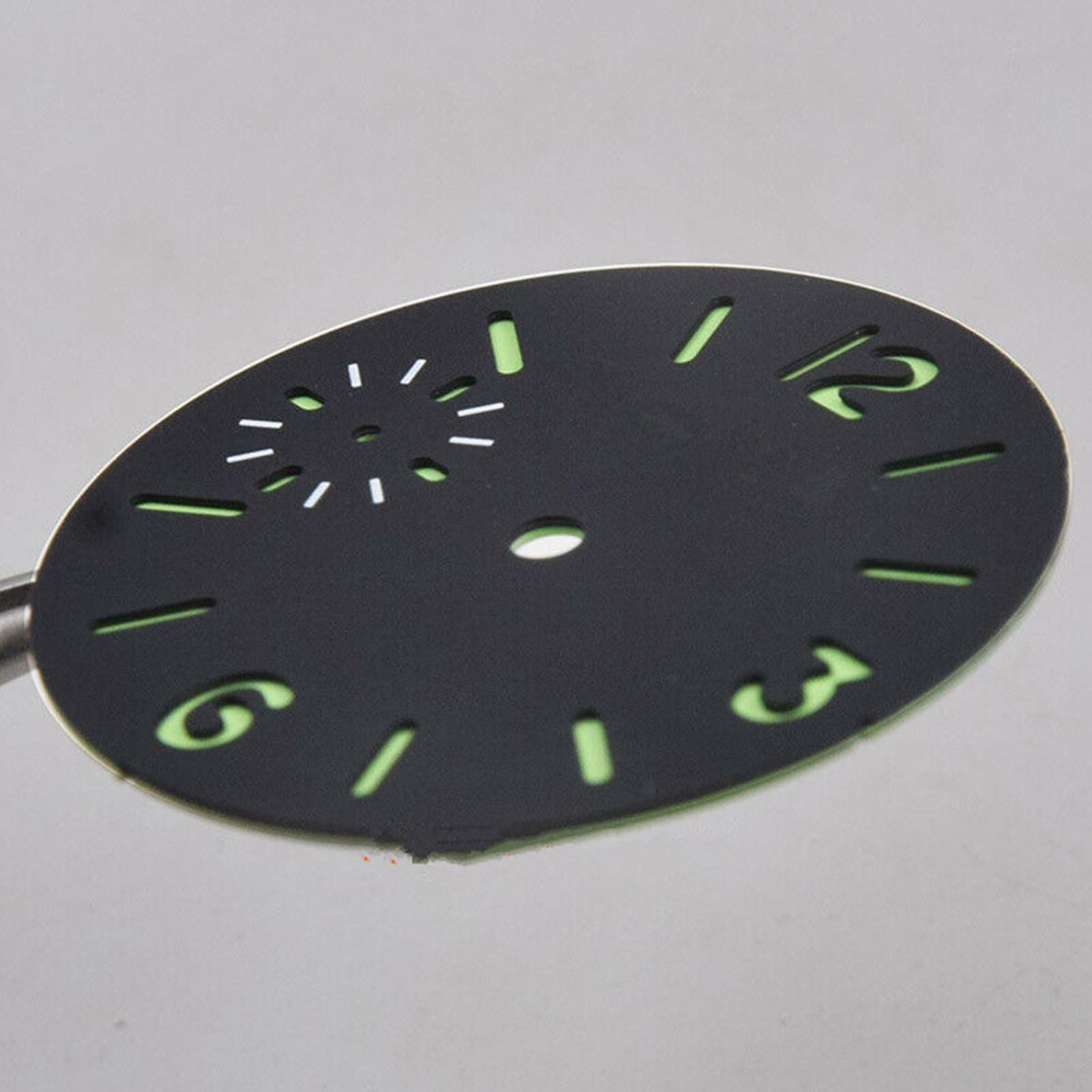 34.5mm Green Luminous Watch Dial With Watch Hands For ETA 6497 ST3600 Movement