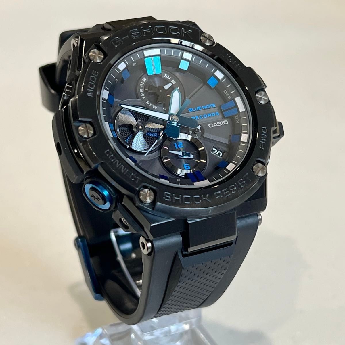 Rare CASIO G-Shock GST B100 Complete with Bluetooth BLUE NOTE RECORDS Collaborat