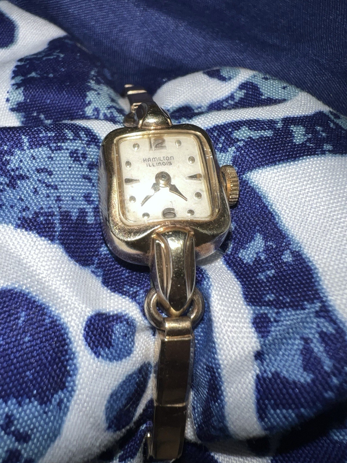 Vintage Hamilton Ladies Windup Watch 10K GF 17Jewels w/ Finesse 12k GF Band Runs