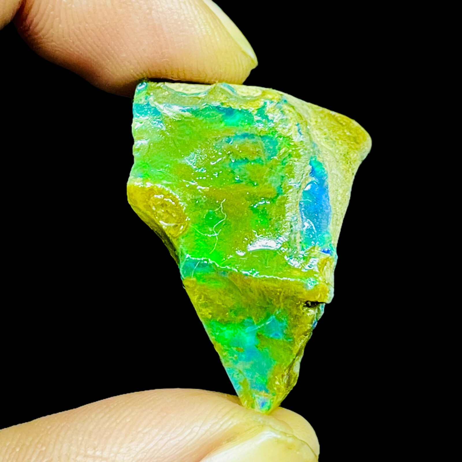 46.35 Cts Natural Ethiopian Opal Rough 32x21mm Huge Untreated Loose Gemstone