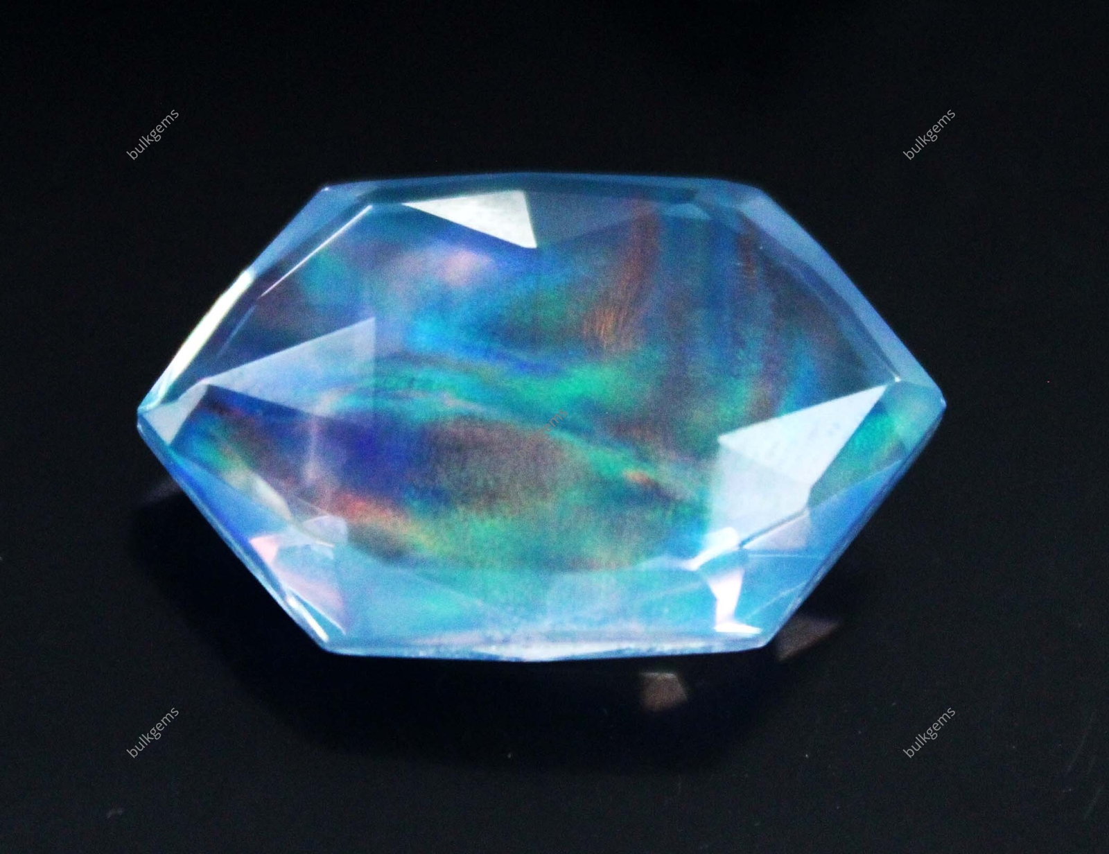 11.70 Ct Natural Boulder Opal Doublet Fancy Shape CERTIFIED Loose Gemstone