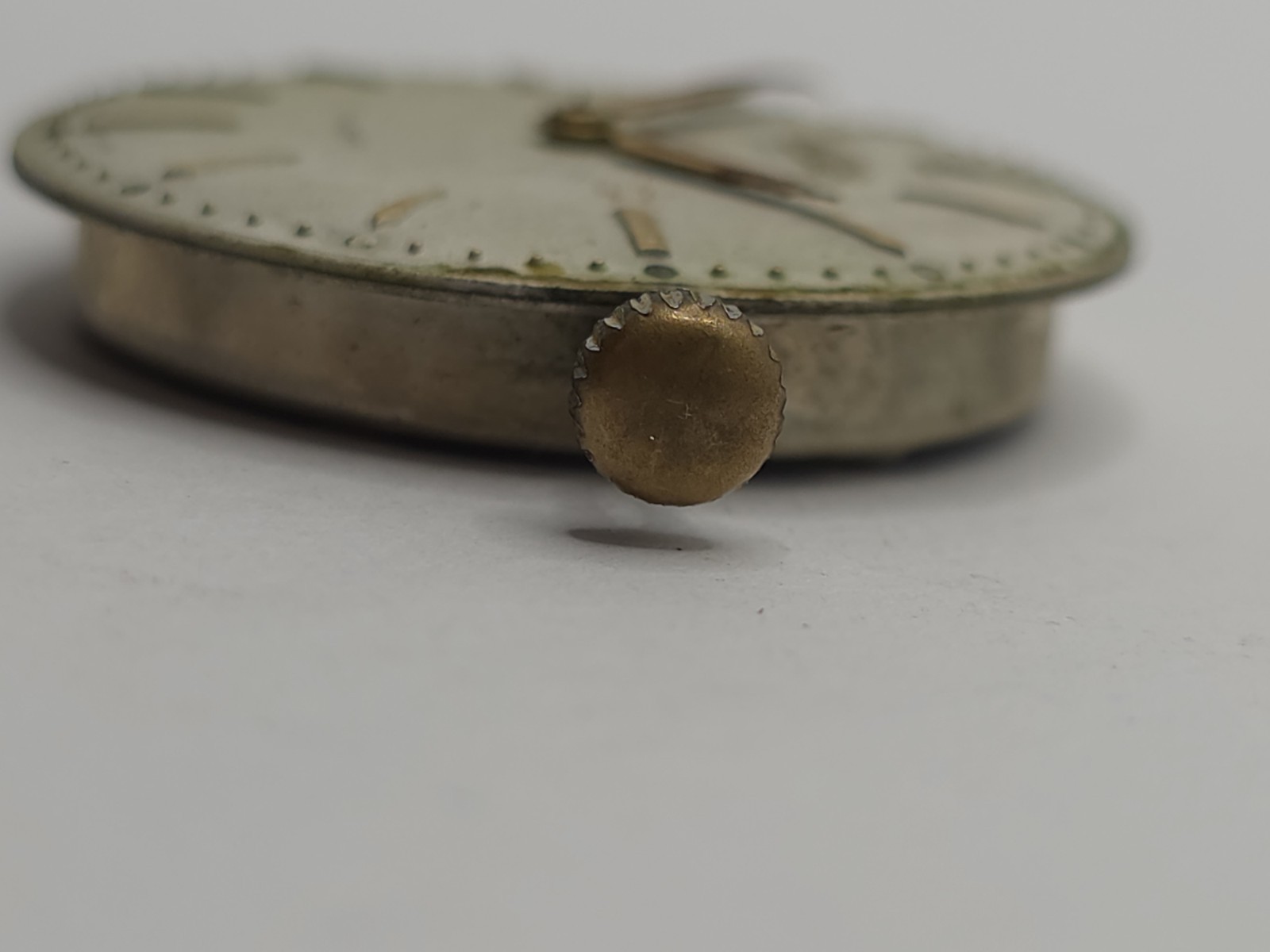 Vintage Roamer Watch Movement Cal. MST 372 Good Balance Main Spring Stem Crown