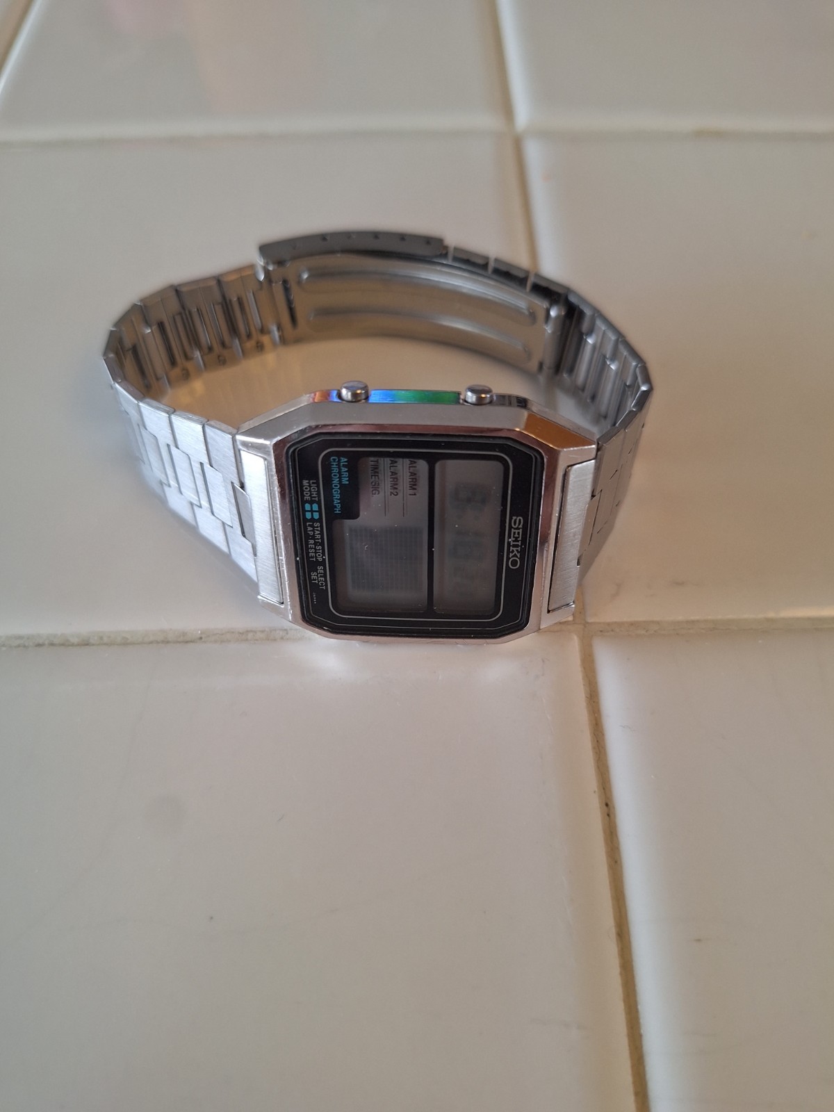 Vintage Rare 1981 Seiko D138-4010 Running Man Mens Watch Nice!!!