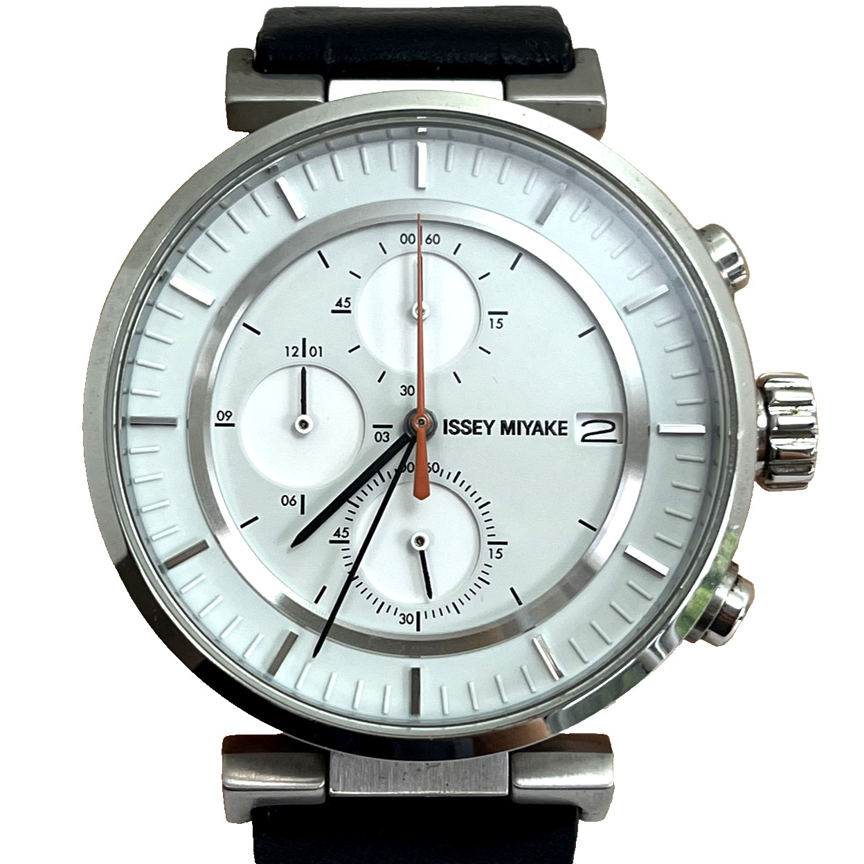 Seiko Issey Miyake W SILAY004 SATOSHI WADA Chronograph Qz Japan White Dial #B909