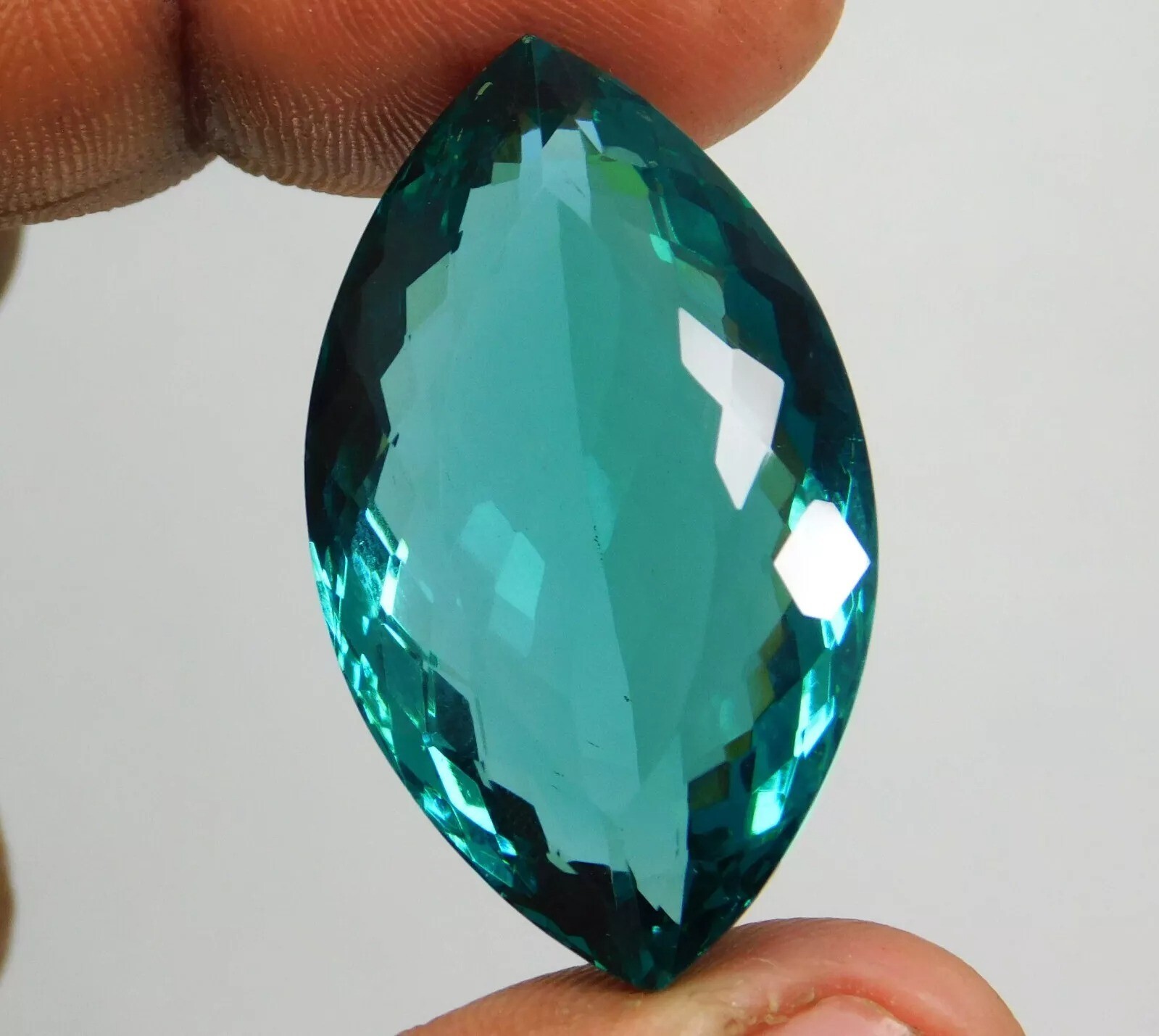 Brazilian Teal Blue Topaz Marquise Cut Natural 56-58 Ct Loose Certified Gemstone