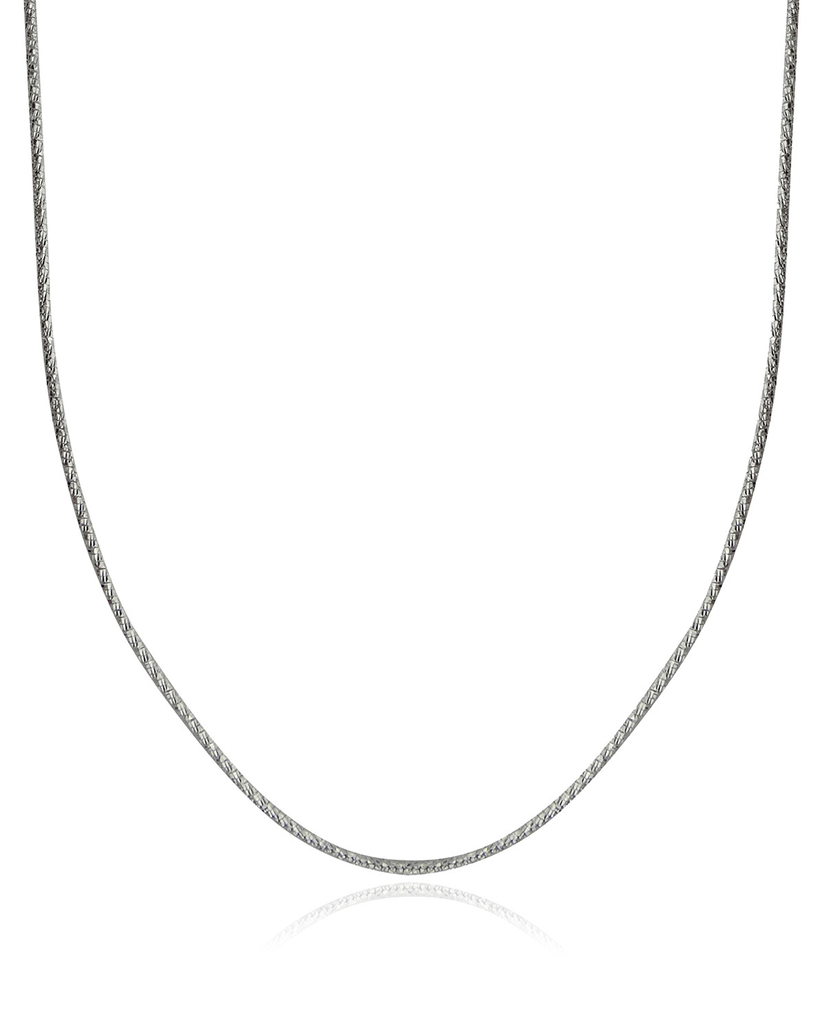 1mm Diamond-Cut Snake Chain Necklace – 925 Sterling Silver – High Shine Finish