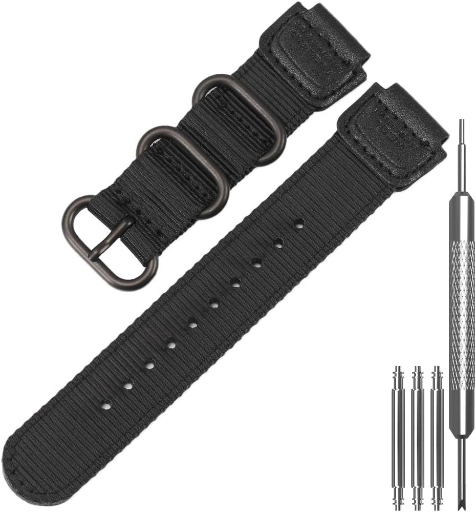 18Mm Heavy Duty Nylon Watch Band Compatible with Casio F108WH AE1200WH W218H