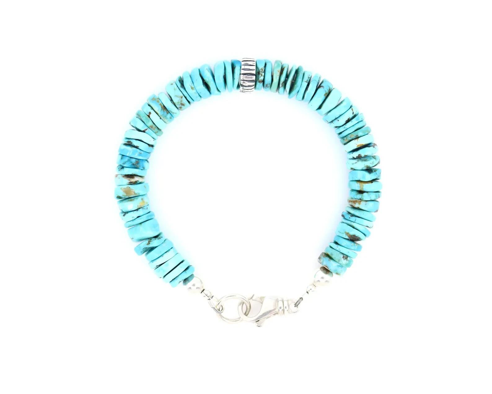 Men’s 9mm Kingman Turquoise Bracelet, Southwestern Native American-Inspired