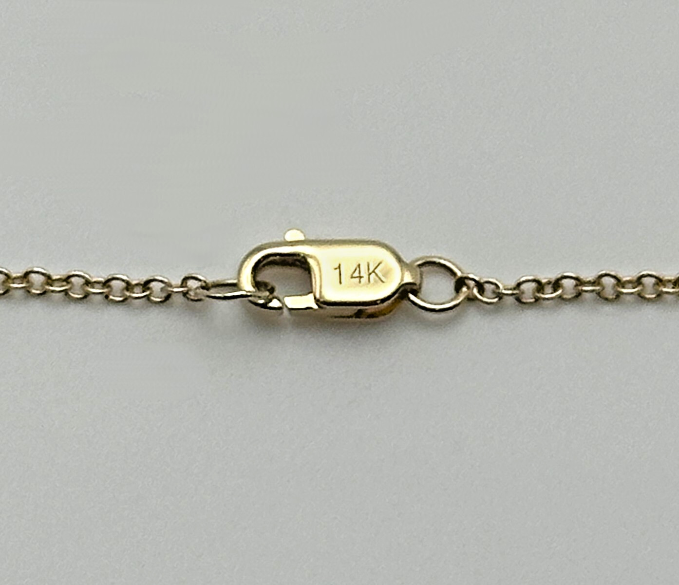 14k Gold 18″ Necklace, Horseshoe center piece set with 0.08cts of Diamonds 2g